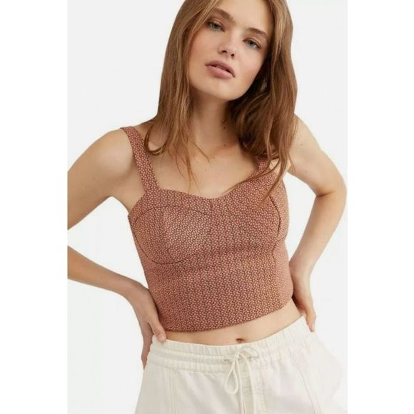 Free People Tops - Free People Sunflower Combo Tie Boho Tank Top Size L